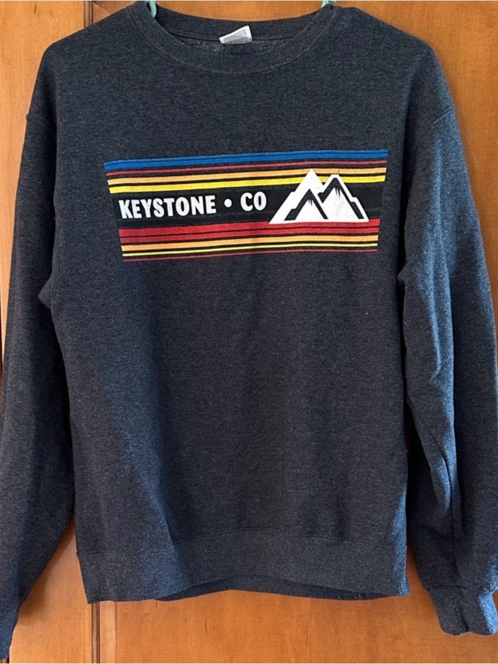 Vintage Jerzees Keystone Colorado Graphic Sweatshirt Medium Gray